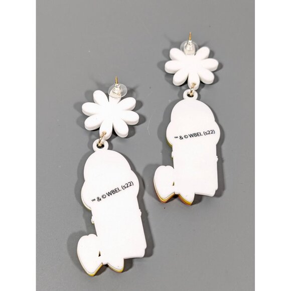 Warner Brothers Looney Tuns Tweety Bird Daisy Dangle Earrings Long - Picture 7 of 8